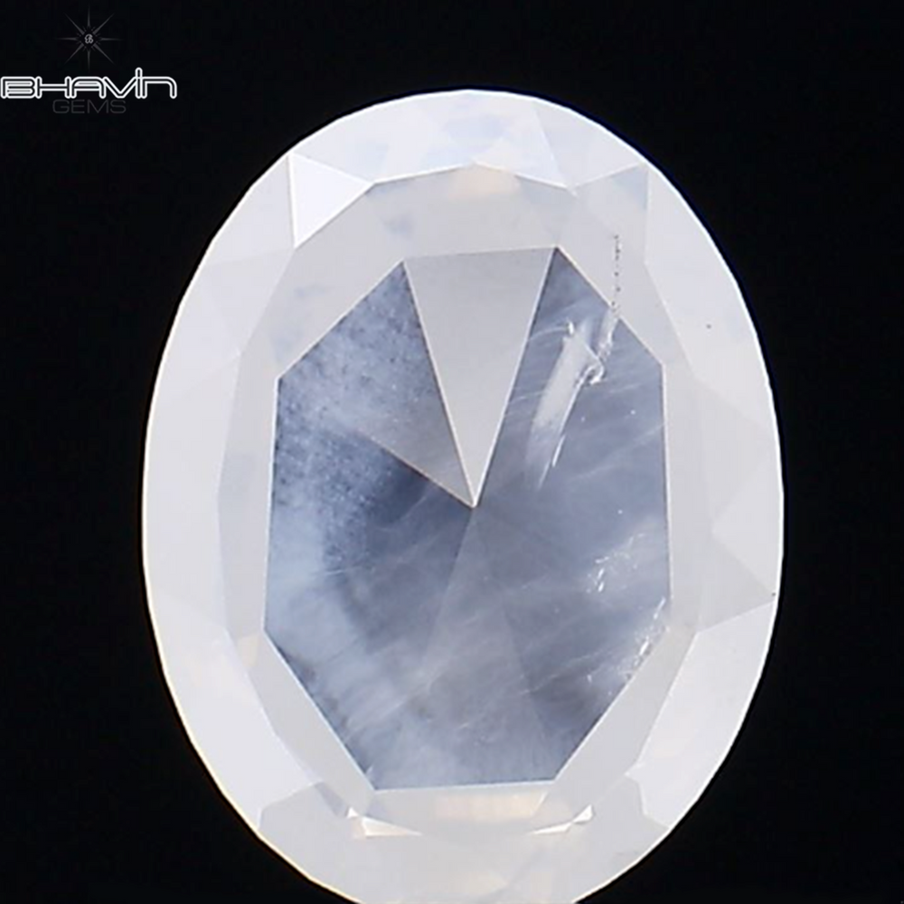 0.64 CT Rose Oval Shape Natural Diamond White Color SI2 Clarity (7.00 MM)