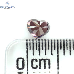 0.20 CT Heart Shape Enhanced Pink Color Natural Loose Diamond VS Clarity (3.18 MM)