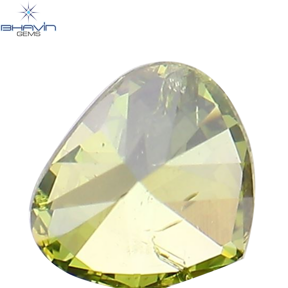 0.12 CT Heart Shape Enhanced Green Color Natural Loose Diamond SI1 Clarity (3.43 MM)