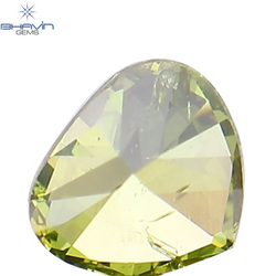 0.12 CT Heart Shape Enhanced Green Color Natural Loose Diamond SI1 Clarity (3.43 MM)