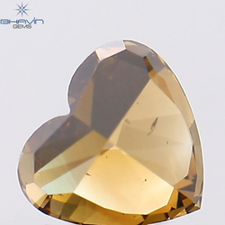 0.50 CT Heart Shape Natural Diamond Red Color VS2 Clarity (4.88 MM)