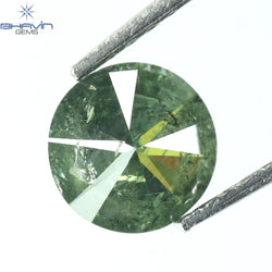 0.87 CT Round Diamond Natural Loose Diamond Green Color I3 Clarity (6.06 MM)