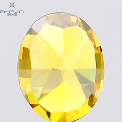 0.19 CT Oval Shape Natural Diamond Orange Color VS1 Clarity (3.64 MM)