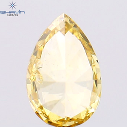 0.25 CT Pear Shape Natural Diamond Orange Color SI2 Clarity (4.98 MM)