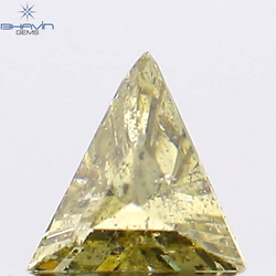 0.12 CT トライアングル シェイプ ナチュラル ダイヤモンド グリーン カラー SI2 クラリティ (3.44 MM)