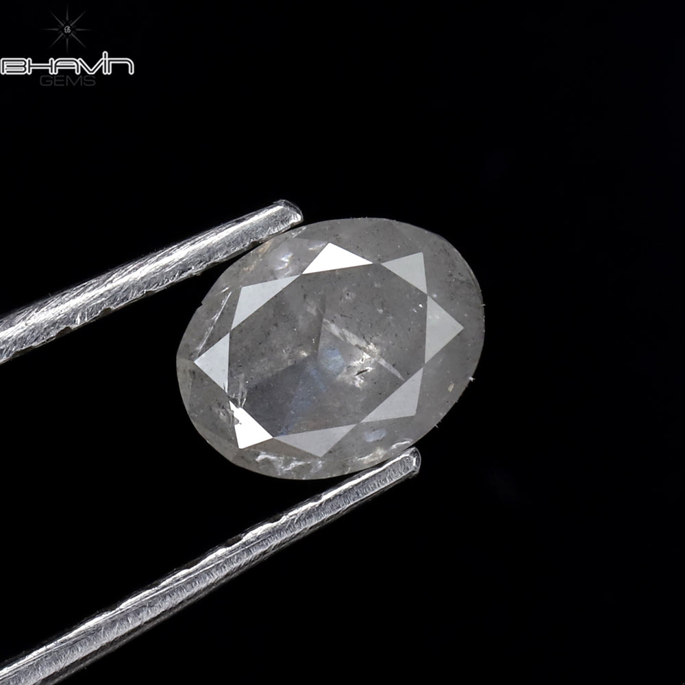 0.72 CT Oval Shape Natural Diamond White Milky Color I3 Clarity (6.15 MM)