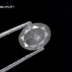 0.72 CT Oval Shape Natural Diamond White Milky Color I3 Clarity (6.15 MM)