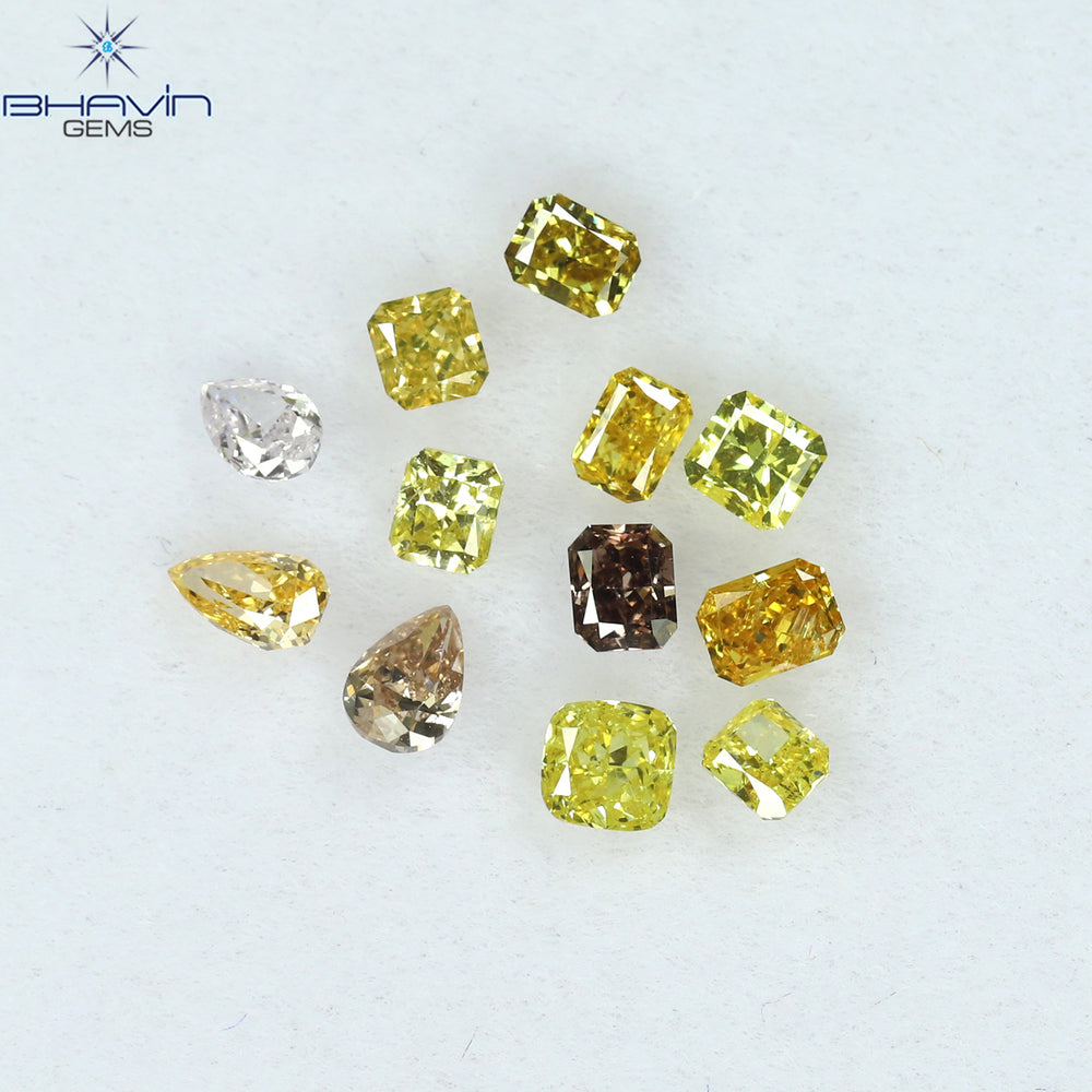 0.56 CT/12 Pcs Mix Shape Natural Diamond Mix Color VS2 Clarity (3.04 MM)