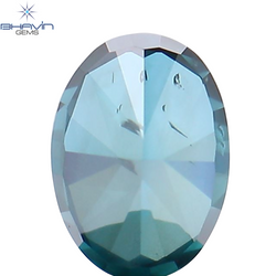 0.38 CT Oval Shape Natural Diamond Blue Color SI2 Clarity (5.00 MM)