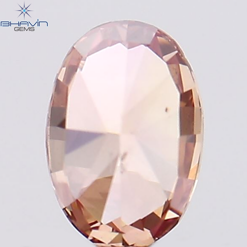 0.24 CT Oval Shape Natural Diamond Enhanced Pink Color VS2 Clarity (4.40 MM)