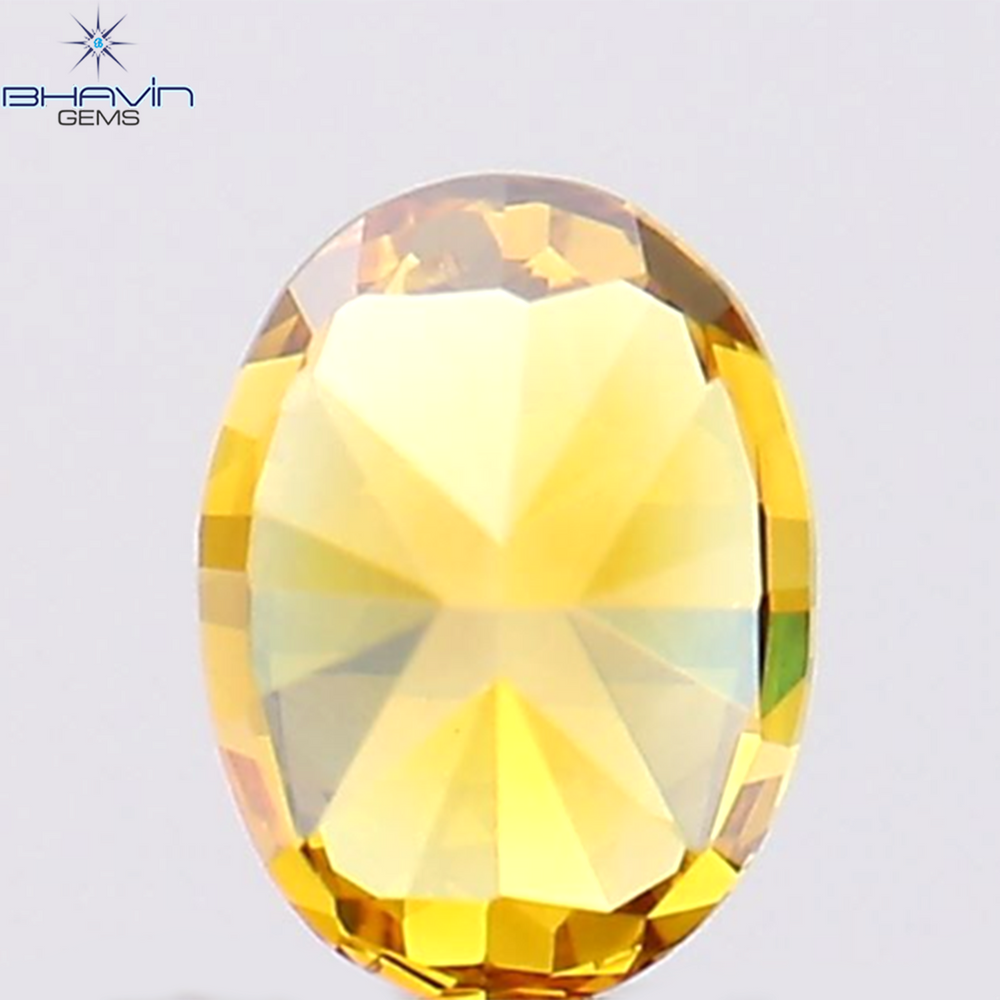 0.25 CT Oval Shape Natural Diamond Orange Color VS1 Clarity (4.25 MM)