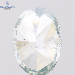 0.17 CT Oval Shape Natural Diamond Greenish Blue Color SI2 Clarity (4.15 MM)