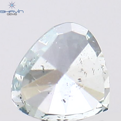 0.11 CT Heart Shape Natural Diamond Greenish Blue Color SI1 Clarity (2.70 MM)
