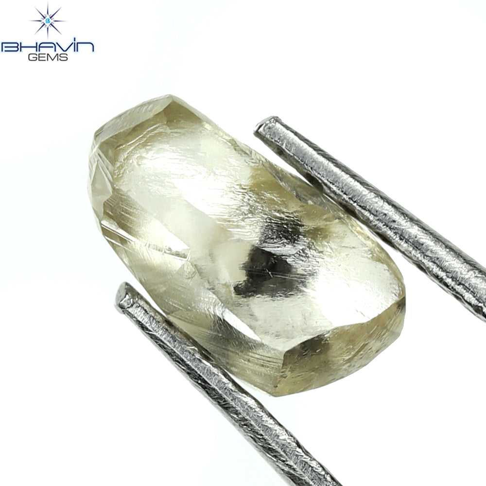 0.79 CT Rough Shape Natural Diamond Brown Color I1 Clarity (6.94 MM)