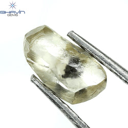 0.79 CT Rough Shape Natural Diamond Brown Color I1 Clarity (6.94 MM)
