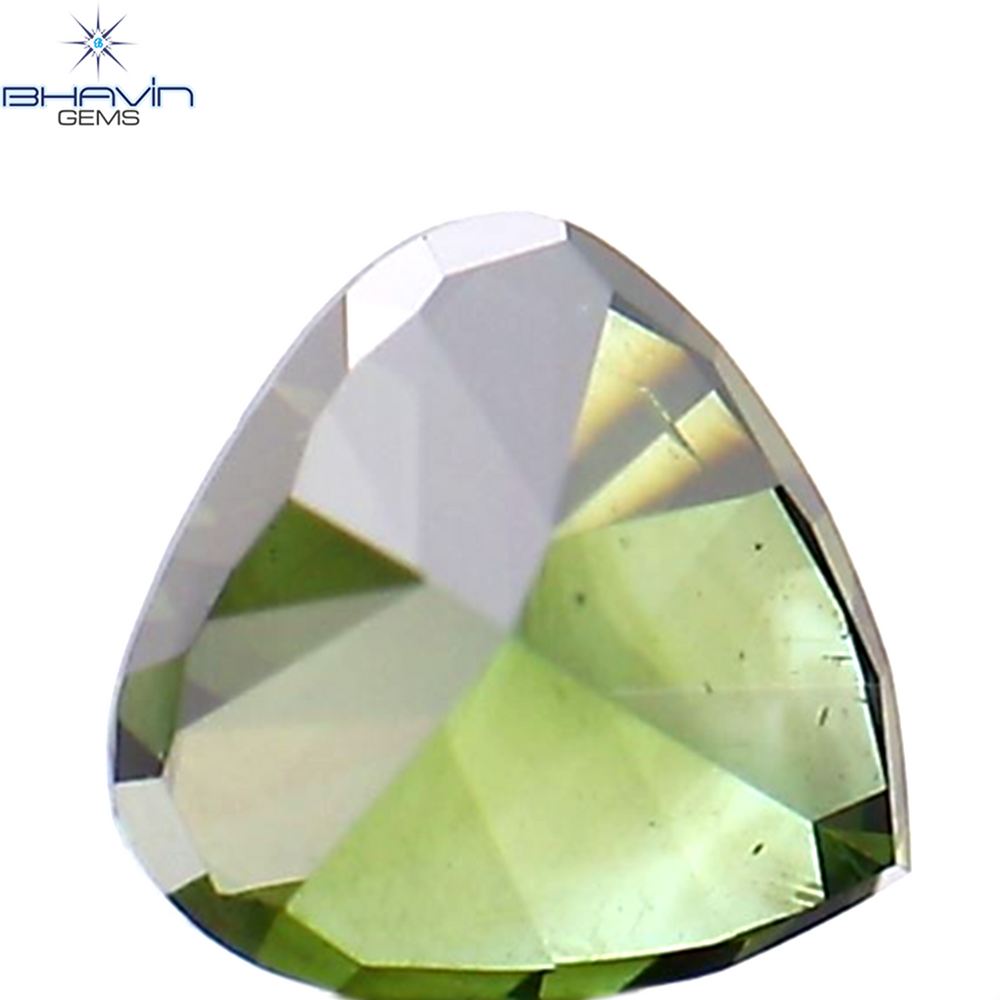 0.32 CT Heart Shape Enhanced Green Color Natural Loose Diamond VS2 Clarity (4.11 MM)