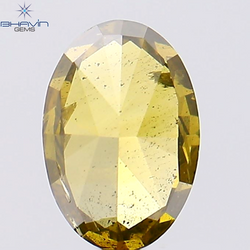 1.01 CT Oval Shape Enhanced Green Color Natural Diamond I1 Clarity (7.20 MM)
