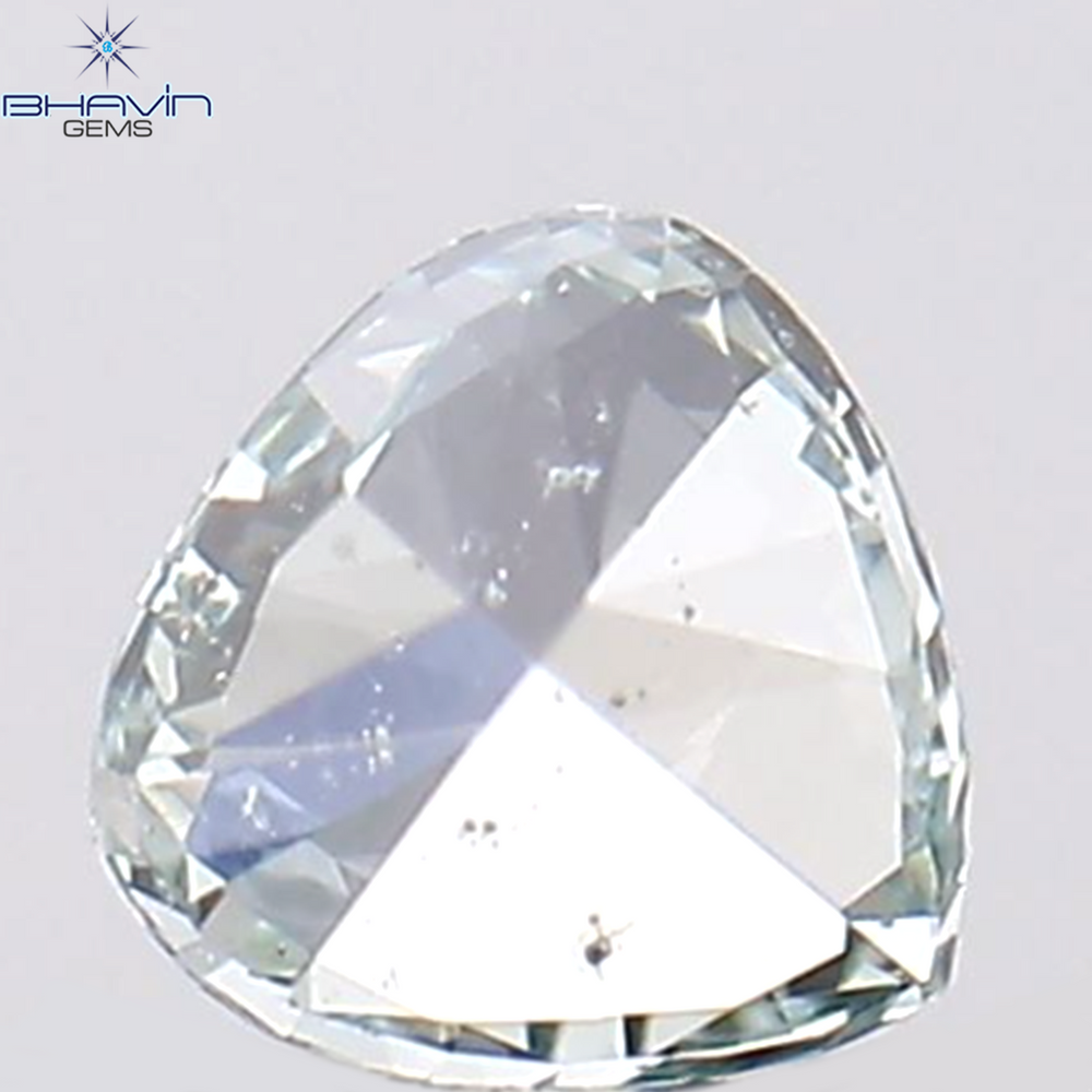 0.07 CT Heart Shape Natural Diamond Greenish Blue Color SI1 Clarity (2.65 MM)