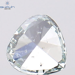 0.07 CT Heart Shape Natural Diamond Greenish Blue Color SI1 Clarity (2.65 MM)