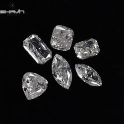 0.40 CT/ 6 Pcs Mix Shape Natural Diamond White Color SI2 Clarity (3.06 MM)