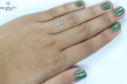 0.28 CT/2 Pcs Oval Shape Natural Diamond Salt And Papper Color I3 Clarity (3.71 MM)