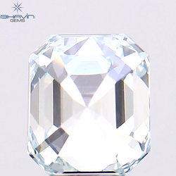 0.23 CT Asscher Shape Natural Diamond Greenish Blue Color VS1 Clarity (3.68 MM)
