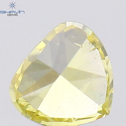 0.09 CT Heart Shape Natural Diamond Yellow Color VS1 Clarity (2.83 MM)