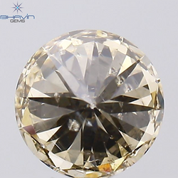 0.70 CT Round Shape Natural Diamond Brown Color I1 Clarity (5.57 MM)