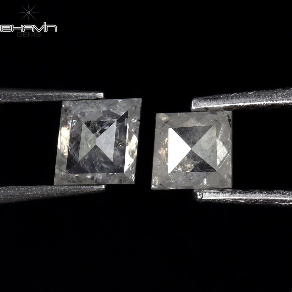 0.40 CT/2 PCS Hexagon Shape Natural Loose Diamond White Color I3 Clarity (3.32 MM)