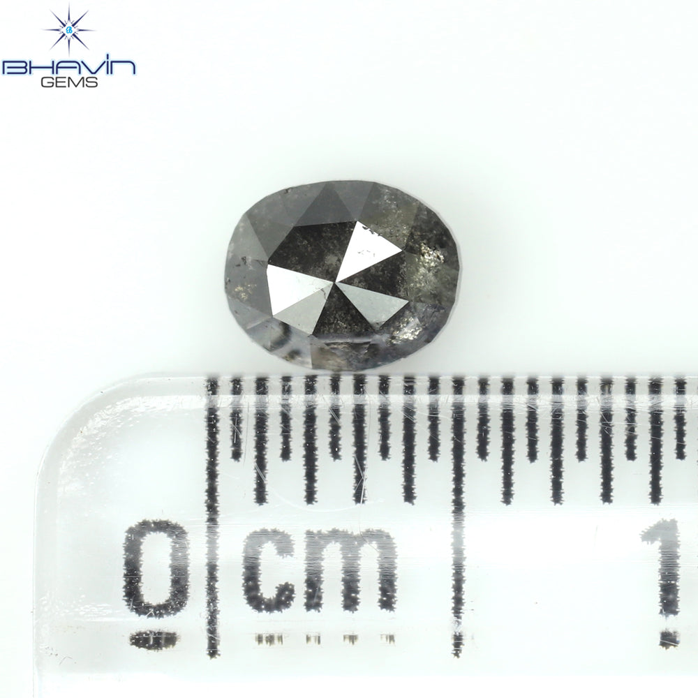 0.45 CT Oval Shape Natural Diamond Salt And Papper Color I3 Clarity (4.83 MM)