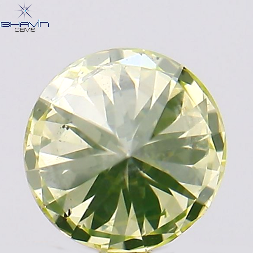 0.24 CT Round Shape Natural Diamond Greeinsh Yellow Color VS2 Clarity (3.98 MM)