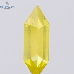 0.19 CT Hexagon Shape Natural Diamond Yellow Color I2 Clarity (6.65 MM)