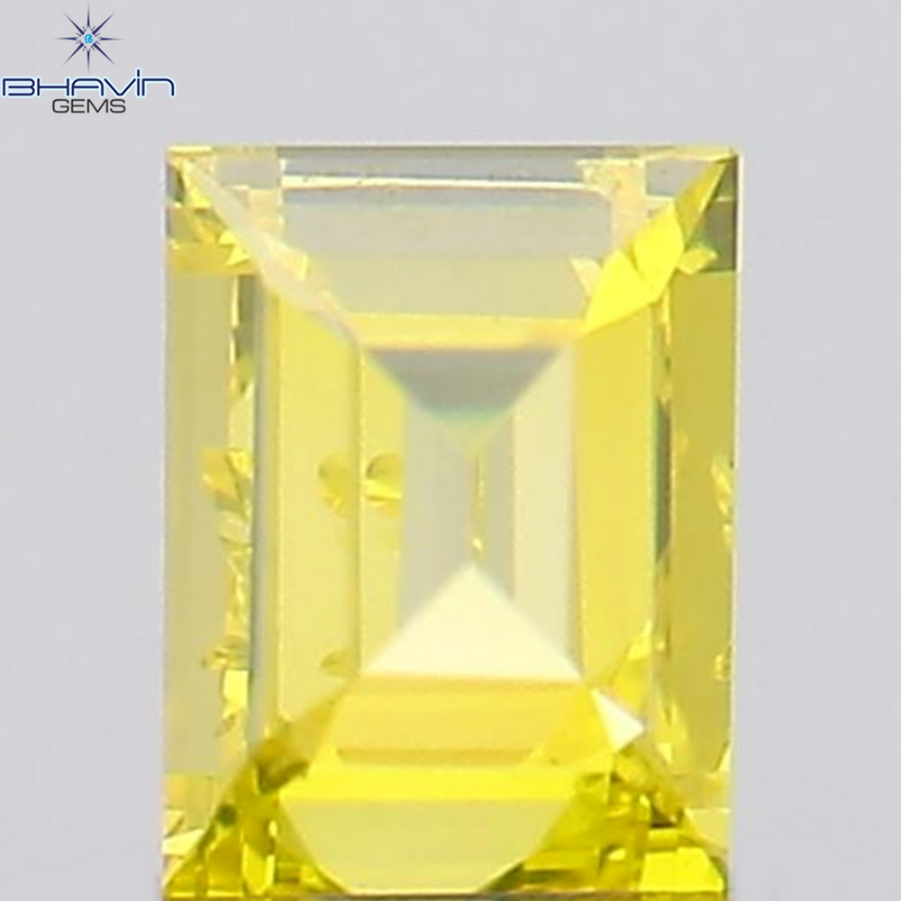 0.14 CT Square Cut Natural Diamond Enhanced Yellow Color SI1 Clarity (2.92 MM)
