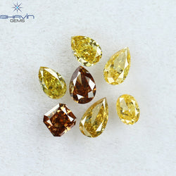 0.64 CT/7 PCS Mix Shape Natural Diamond Mix Color VS Clarity (3.98 MM)
