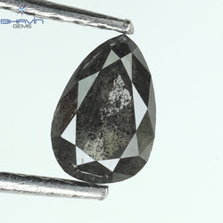 0.42 CT Pear Shape Natural Loose Diamond Salt And Pepper Color I3 Clarity (5.62 MM)