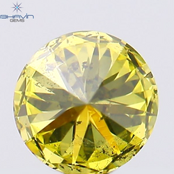 0.29 CT Round Shape Natural Diamond Yellow Color SI1 Clarity (4.26 MM)