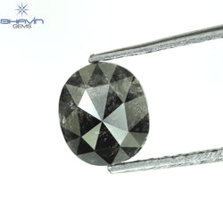 0.80 CT Oval Shape Natural Diamond Salt And Pepper Color I3 Clarity (6.53 MM)