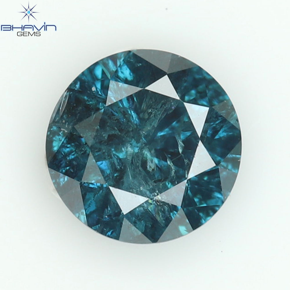 0.29 CT Round Diamond Natural Loose Diamond Blue Color I3 Clarity (4.13 MM)
