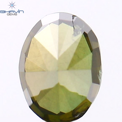 0.20 CT Oval Shape Natural Diamond Green Color I1 Clarity (4.02 MM)