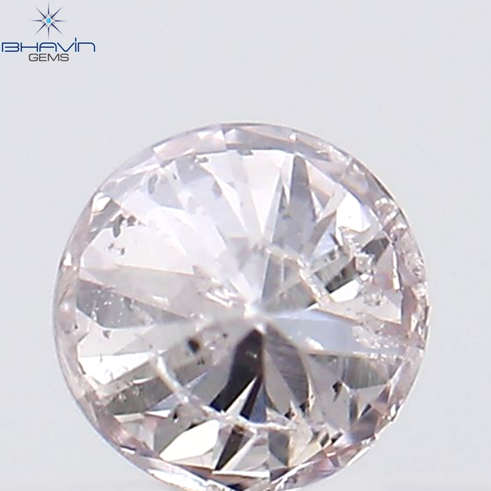 0.15 CT Round Shape Natural Diamond Pink Color SI2 Clarity (3.32 MM)