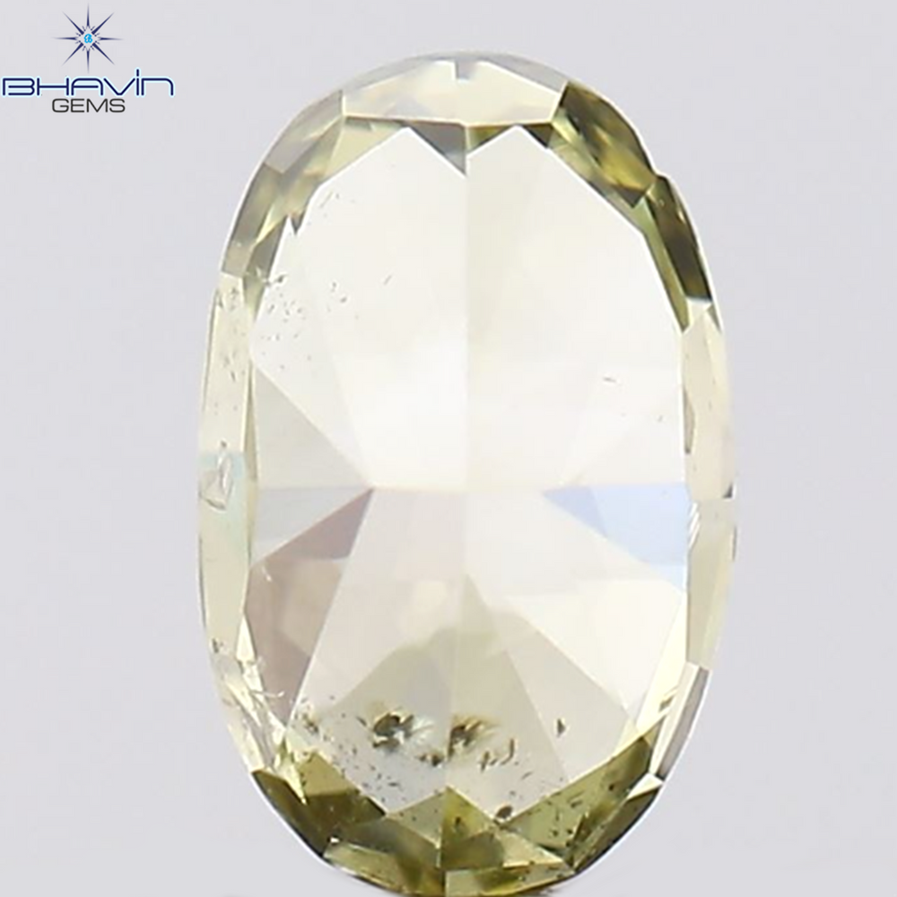 0.18 CT Oval Shape Natural Diamond Green(Chameleon) Color SI1 Clarity (4.20 MM)