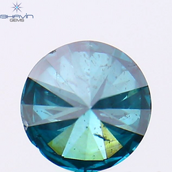 0.40 CT Round Shape Natural Diamond Blue Color SI1 Clarity (4.65 MM)