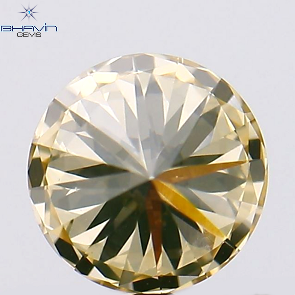 0.40 CT Round Shape Natural Loose Diamond Brown Color VS2 Clarity (4.64 MM)