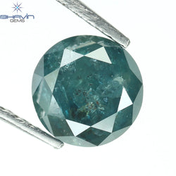 1.18 CT Round Diamond Natural Loose Diamond Blue Color I3 Clarity (6.15 MM)