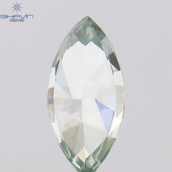 0.36 CT マーキス シェイプ ナチュラル ダイヤモンド グリーンがかったブルー カラー SI1 クラリティ (6.85 MM)