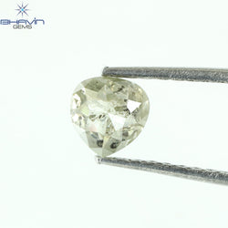 0.61 CT Heart Shape Natural Diamond Salt And pepper Color I3 Clarity (4.85 MM)