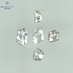 0.39 CT/5 Pcs Rosecut Polki Shape Natural Diamond Pink Color I2 Clarity (4.84 MM)