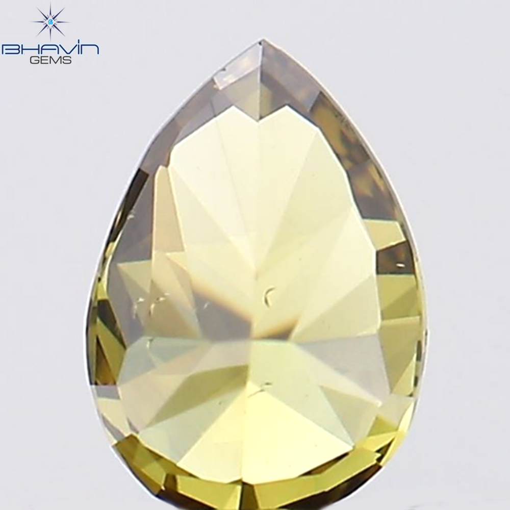 0.21 CT Pear Shape Natural Diamond Green Color VS2 Clarity (4.50 MM)