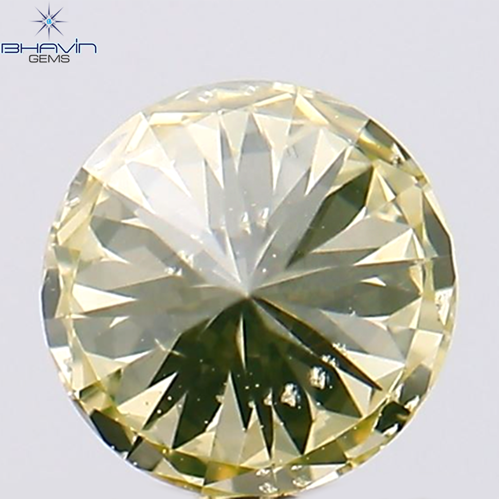 0.30 CT Round Shape Natural Loose Diamond Yellow Color VS2 Clarity (4.18 MM)