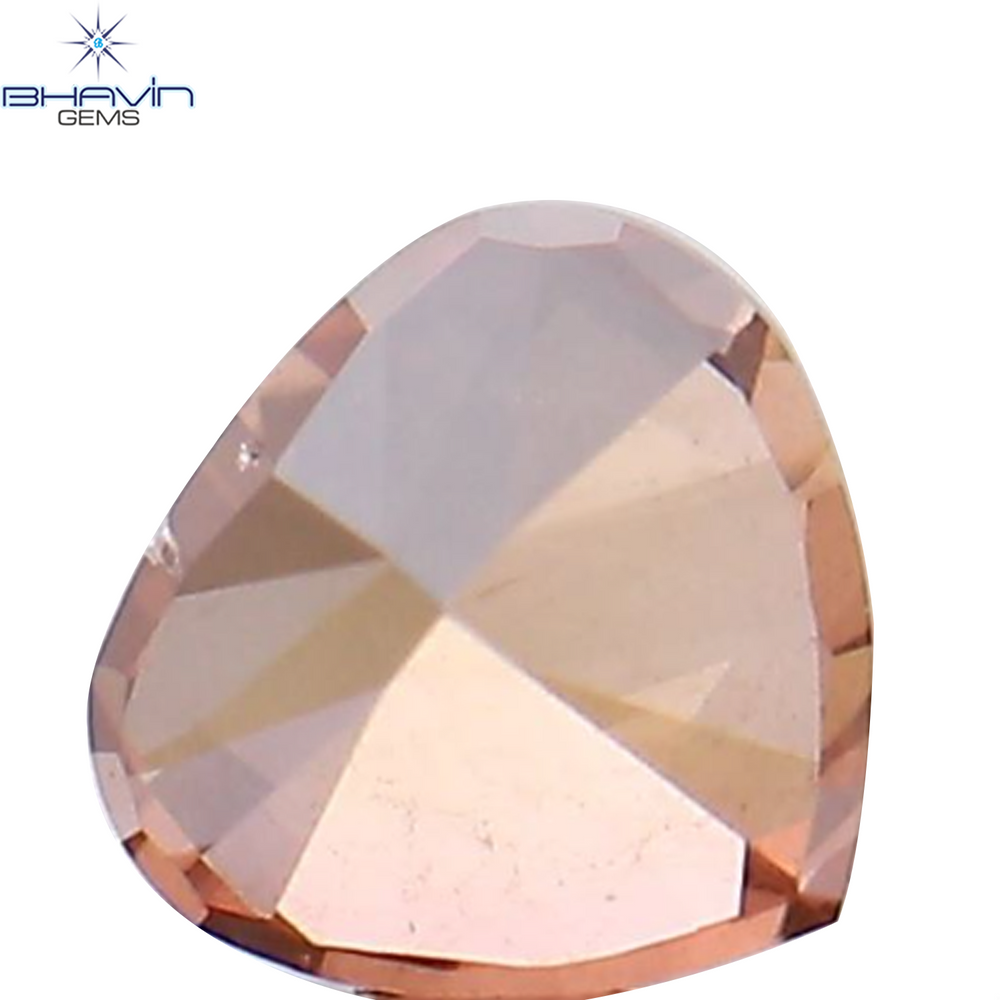 0.13 CT Heart Shape Natural Diamond Enhanced Pink Color SI1 Clarity (2.86 MM)